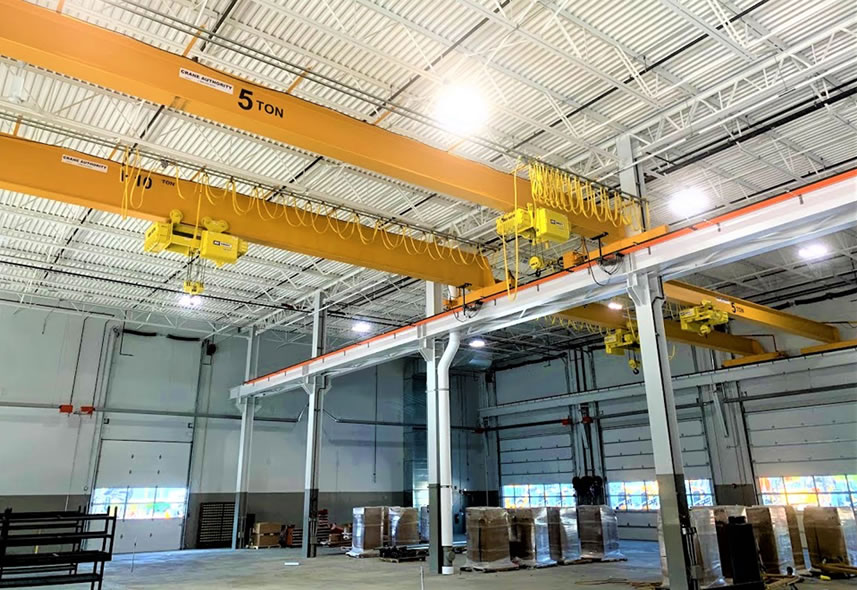 Westside Tractor overhead crane installation by Crane Authority